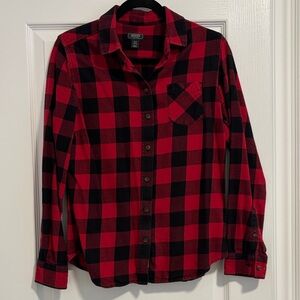Roots Plaid Button-Up Shirt